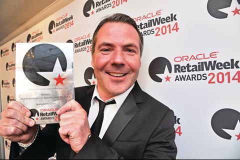 Asos founder Nick Robertson was 2014’s Retail Leader of the Year